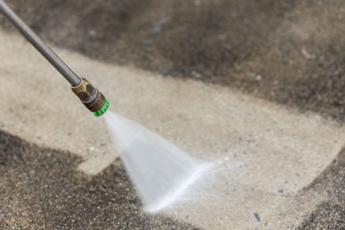 Pressure washer nozzle close-up