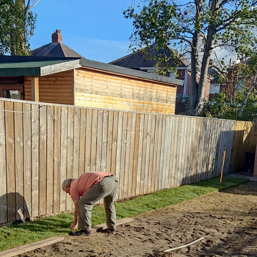 Turf laying and lawn installation